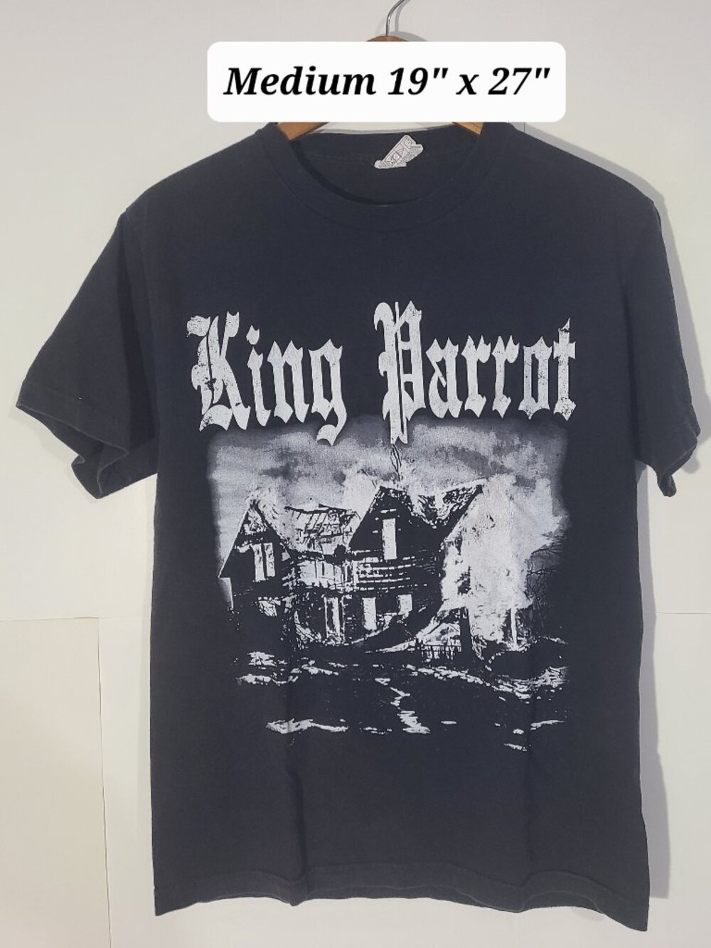 King Parrot Blaze in the Northern Suburbs Black Medium T-Shirt Thrash/Hardcore